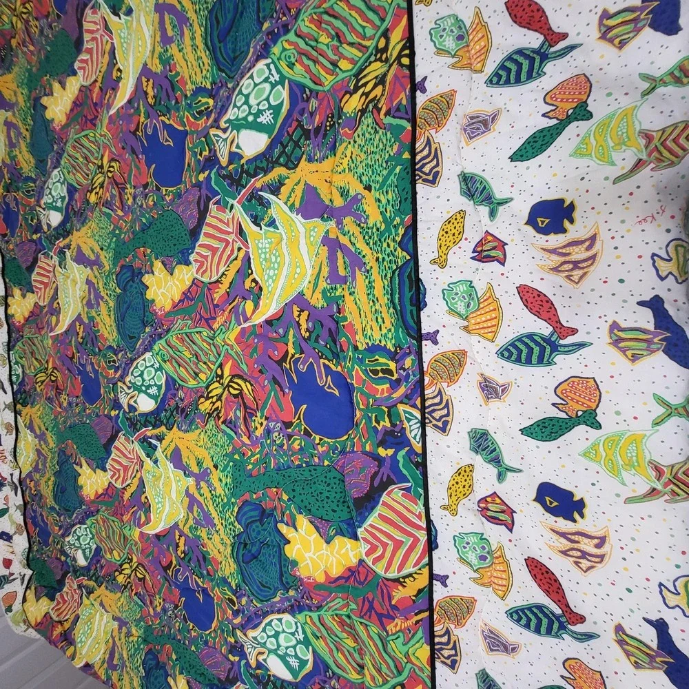 Sheridan Twin Comforter Ocean Tropical Fish Reversible Colorful Kids Bedding